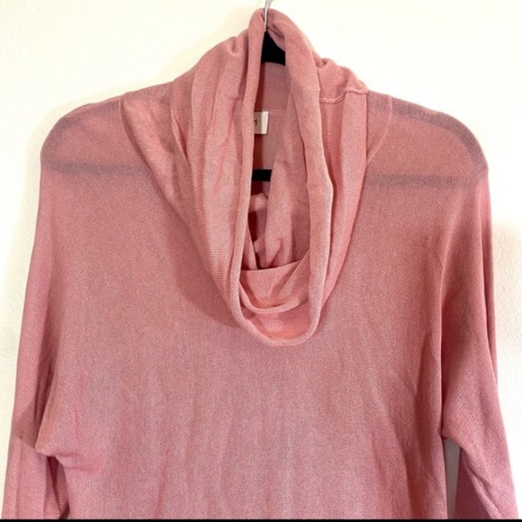 Pink long sleeve cowl neck knitted tunic top. Lightweight. NEW!πΈ - Picture 5 of 15